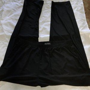 BLACK, ELASTIC WAIST, RELAXED LADIES DRESS PANTS, SIZE LG